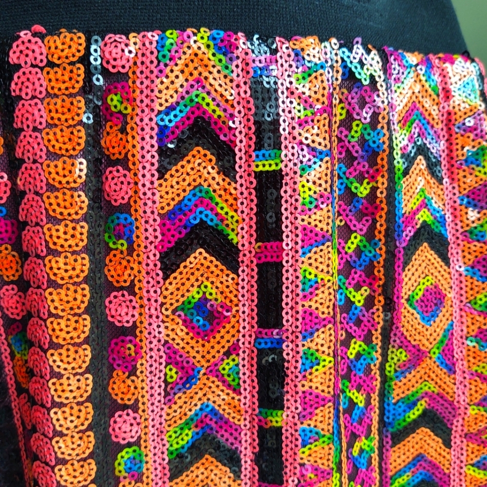 I.Madeline Neon sequin mini skirt